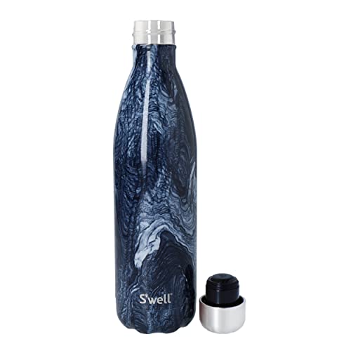 S'well Stainless Steel Reusable Water Bottle, 750ml, Azurite Marble - Image 3
