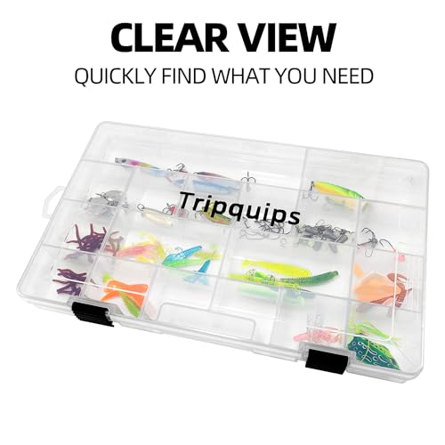 Tripquips 3600 Tackle Trays, Plastic Storage Organizer Box with Removable Dividers - Tackle Boxes - Fishing Tackle Storage - 3700 Tackle Trays - 2 Packs/4 Packs Box Organizer-3600 4 Packs by Tripquips - Image 4