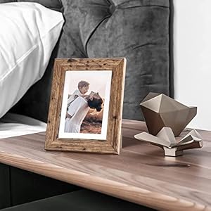TWING 5x7 Picture Frames Set of 6, Rustic Picture Frame 4x6 with Mat or 5X7 Without Mat, Tabletop Display Wall Mounting Collage Photo Frames Brown Walnut Wood Pattern TWING 5×7 Picture Frames Set of 6 Rustic Picture Frame 4×6 with Mat or 5X7 Without Mat Tabletop Display Wall Mounting Collage Photo Frames Brown Walnut Wood Pattern