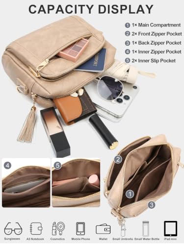 Image of Vegan Leather Crossbody Bags for Women Anti theft Purses and Handbag