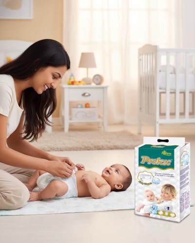 Image of Protex Premium Baby Diapers MEDIUM Taped Diapers(160 Counts)