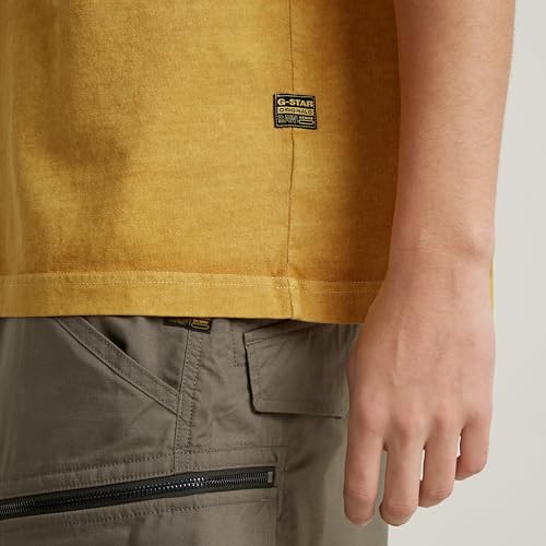 Miniatura 6 de G-Star Raw Overdyed Center Chest Boxy R T Camiseta, Amarillo Dk Spice Gd D24780-C756-G473, S Para Hombre