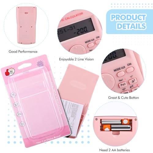 Tellegloww 6 Pack 2 Line Scientific Calculator 240 Function Colorful Non Graphing Calculator for Engineering Students Function Calculators School Financial Business Office - Image 4