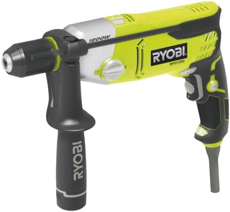 RYOBI - Perceuse à Percussion 1200W RPD1200-K – Mandrin 13mm, Poignée Latérale, 2 Vitesses...