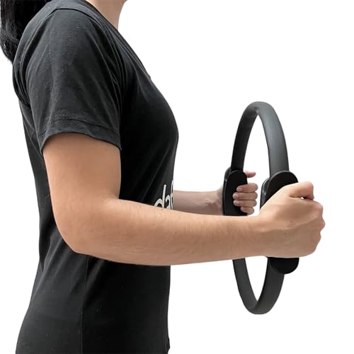 Anel de Pilates Tonificador Flexível 38cm Preto Liftness Dafoca Sports