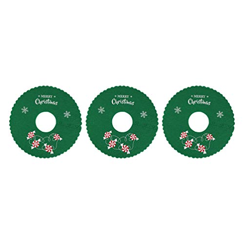 Saia de árvore de Natal em miniatura da Amosfun 3 peças, saia de árvore de Natal, avental de árvore