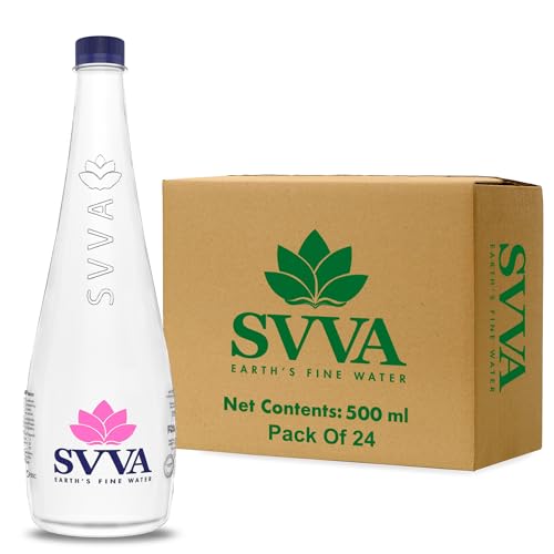 Image of SVVA Earth's Finest Water Premium Subterranean Water | 500 ML Pack 24(PET), Alkaline pH 8+ | Balanced Mineral Essential Healthy Mineral Hydration | Premium PET Bottle Refillable Bottle