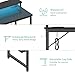 Lufeiya Black Gaming Desk with LED Lights and Power Outlets, 40 Inch Teen Writing Study Table Home Office Desks with Monitor Stand, Computer Desk with Charging Station USB Port, Black