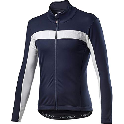 Castelli Mortirolo Vi Jacket, Chaqueta Deportiva Para Hombre, Azul Salado, Talla L