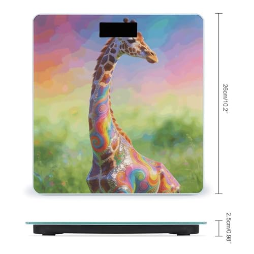 Báscula digital de baño artística colorida con alta precisión miniatura 2