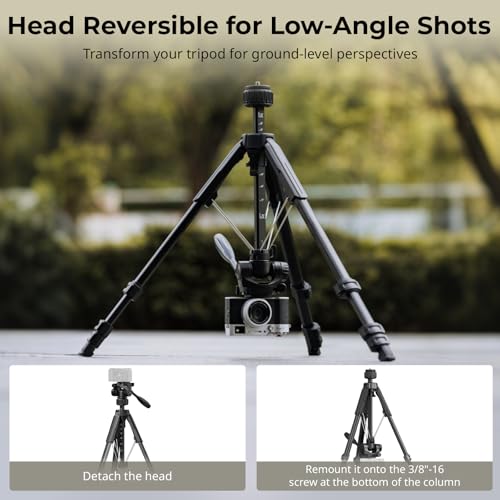 SmallRig 71" Camera Tripod Stand AP-21, Travel Tripod for iPhone and Camera for Canon for Nikon with Phone Clip & Carry Bag, Portable Photo Tripod with Quick-Flip Lock Legs, Max Load 11lb - 5351 by SmallRig - Image 5