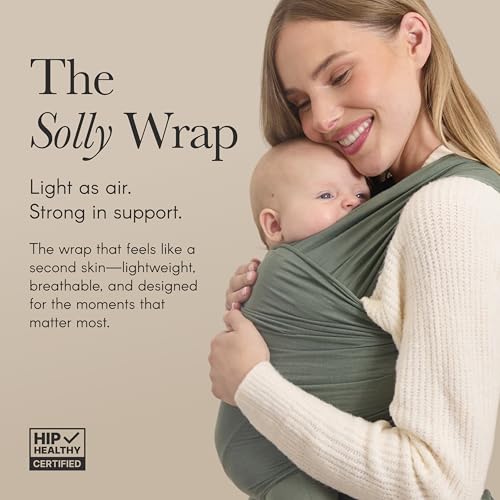 solly baby wrap buttery-soft baby carrier newborn to toddler 8-25 lbs lightweight amp hands-free infant sling wrap breathable summer carrier baby wearing amp postpartum essential new mom gift spelt