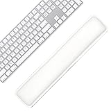 ProElife Premium Wrist Rest PU Leather Soft Wrist Support Pad 16.5x3.27 inch for Office/Home/Business, Soft Cushion Memory Foam Interior Pain Relief Wrist Pad for Keyboard/Laptop/Computer (White)