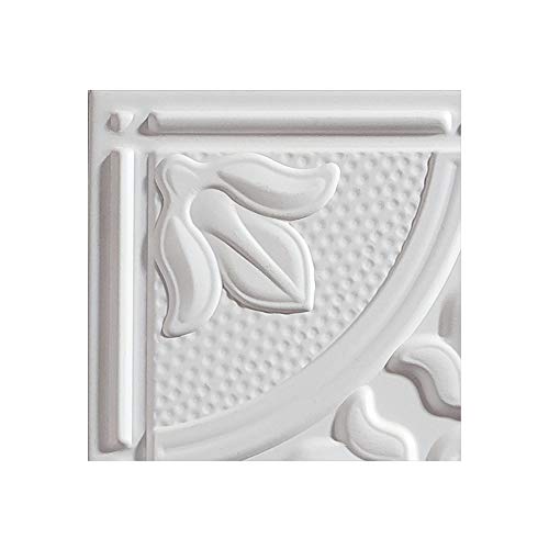 Genesis Antique White Ceiling Tiles - Easy Drop-In Installation – Waterproof, Washable and Fire-rated - High-Grade PVC to Prevent Breakage (12' x 12' Sample)