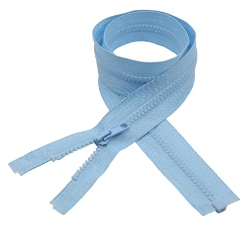 Leekayer 2PCS #5 10 Inch Separating Jacket Zippers for Sewing Coats Jacket