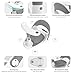 BKFEDLU Baby Bath Seat,Infant Bath Seat for Babies 6 Months & Up,Baby Bath Chair Baby Tub Seat,Baby Bathtub Seat with Thermometer/Baby Bath Toys/with 4 Secure Suction Cups Toddler Bath Seat (Gray)