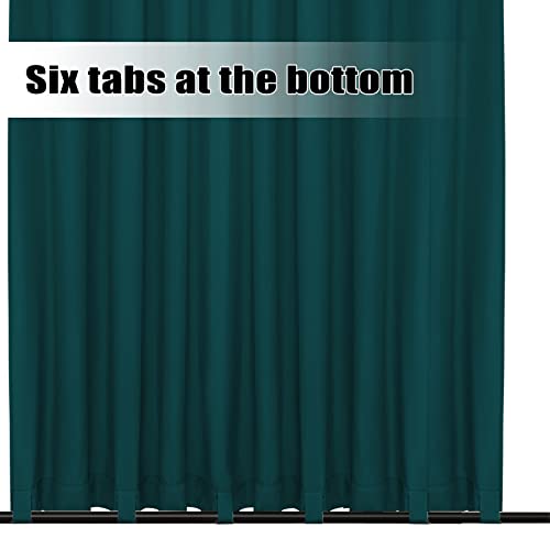 Image of Easy-Going Outdoor Curtains for Patio 1 Panel, 150x84 inch, Teal | Waterproof, Windproof, Weatherproof Privacy Outdoor Curtains for Cabanas Porches and Pergolas, Grommet Top and Tab Bottom