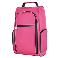Tragbare schuhtasche Golf, Premium Fußball Schuhbeutel Soccer Shoe Bag mit 3 Reißverschluss-Taschen Geeignet für Herren, Damen, Jungen, Mädchen, Sport (Rosa)