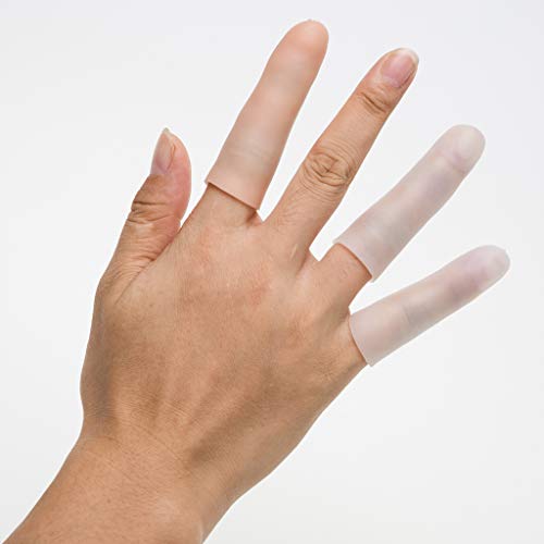 menolana 2 Pares De Silicone Dedos Tampa Tampa Tubos Polegar Protetor Tala Antiderrapagem - Pele