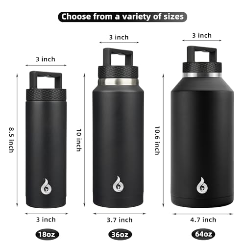 Image of BJPKPK 36oz Insulated Water Bottle Stainless Steel Water Bottle with Handle
