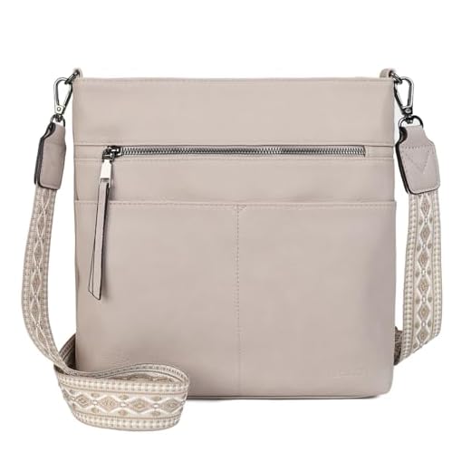 Gladdon sac bandoulière femme,sac a main,décontracté sac à multi-compartiments avec large bandoulière en jacquard