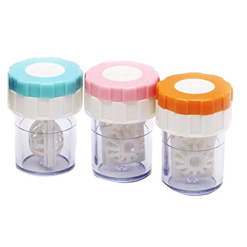LNIEGE Kontaktlinsenreinigungsbehälter Reinigungsbox Kontaktlinsenbehälter (Mehrfarbig, 4 Stück) Cover