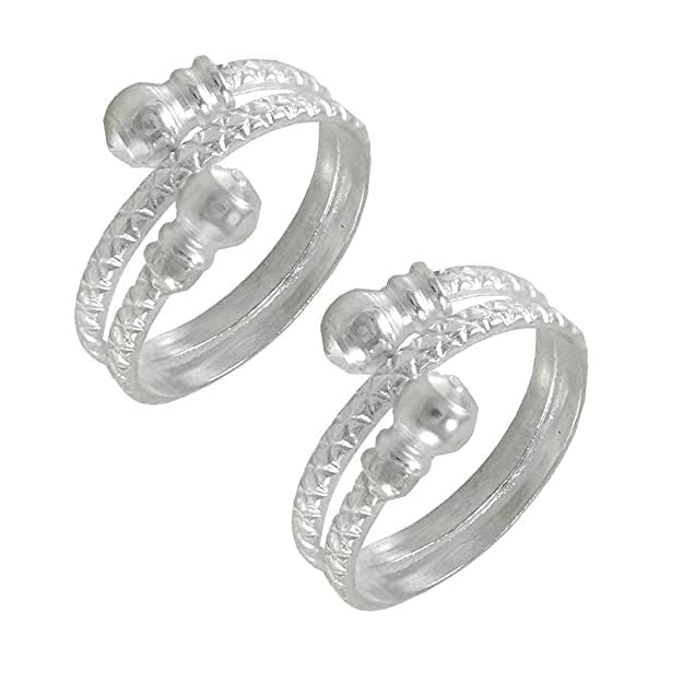 Toe Ring Silver Abstract Pattern Design Toe Ring Adjustable Jewelry for Women. Set of 2 Pairs Toerings. (008-2PAIRS)-image-31