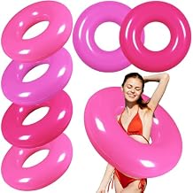 JellyArch 6 Pcs Inflatable Pool Float for Adult 28 Inch Swim Tube Bulk Pool Inner Tube Floaties Swimming Ring for Beach Party Decoration Women Men River Lake Summer Vacation Holiday
