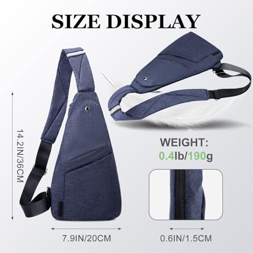 Image of Slim Anti Theft Sling Bag Small Travel Pack Pickpocket Proof Crossbody Bag | Anti Theft(RFID Blocking & Zipper Lockable)Flat Anti Pickpocket Bag Travel Pouch Passport Bag Secure Shoulder for Men Women