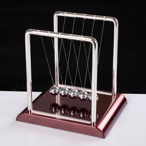 LanttAotte Desk Ball Newtons Cradle Metal Pendulum Steel Balance Ball for Physics Science Educationa