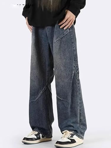 Men's Wide-Leg Jeans Loose Straight Cargo Pants4