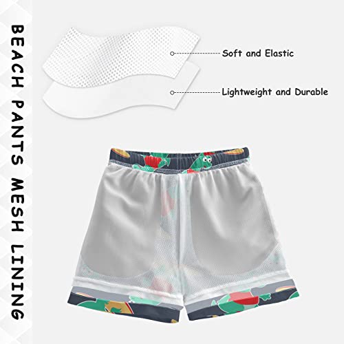 Pnyoin Boys Swim Trunks Summer Dinosaurs Quick Dry Beach Board Shorts Little Boy Bathing Suits Swimwear #TOP4