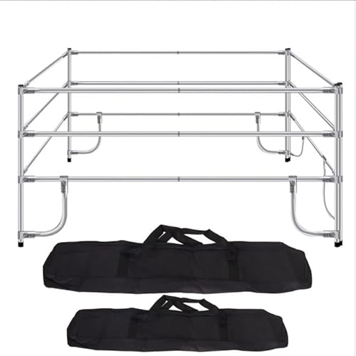 Portable 8x8 Ft Stainless Steel Horse Corral Fence