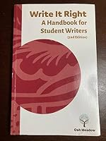 Write It Right A Handbook for Student Writers 2nd Edition 1684271258 Book Cover