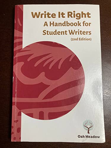 Write It Right A Handbook for Student Writers 2... 1684271258 Book Cover