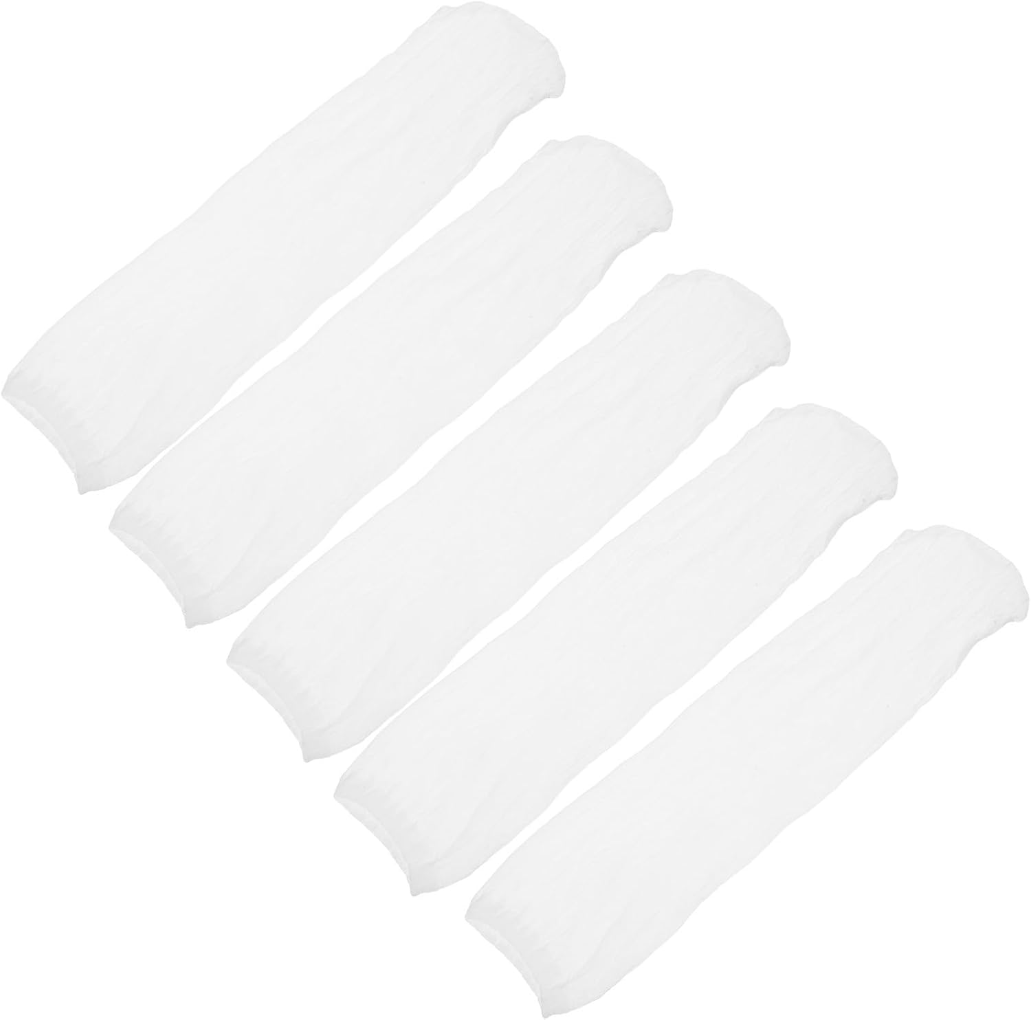 5Pcs White Ceiling Fan Blade Covers, Reusable Dustproof Nylon Spandex Guard