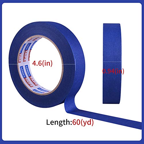 Adhes Blue Painters Tape,Blue Tape,Masking Tape For Painting,Paint Tape,No Residue Outdoor 0.94 Inch X 60 Yard #TOP1