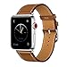 Leather Band Compatible with iWatch 45mm 44mm 42mm Genuine Leather Strap Bands Replacement for iWatch Series 7 Series 6/SE Series 5 Series 4 Series 3 Series 2 Series 1 42/44/45 mm Bracelet Loop Brown