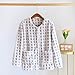 Women's Plaid Flannel Pajama Shirt Button Down Long Sleeve Pj Top V Neck Soft Comfy Sleepwear Clothes with Pockets Purple-XL