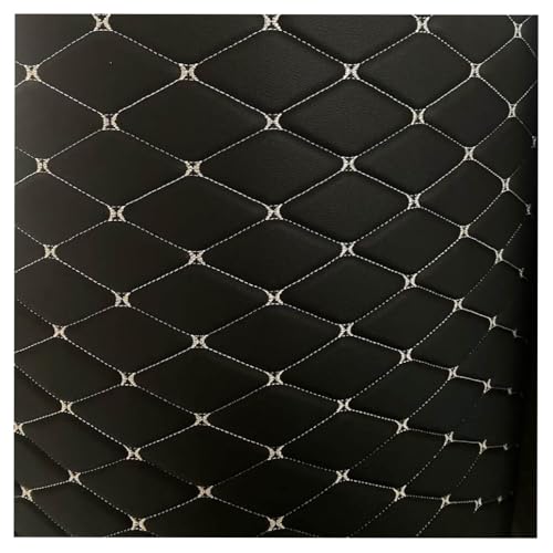 Tissu d'ameublement en faux cuir PVC noir au mètre aspect grainé pour finitions soignées