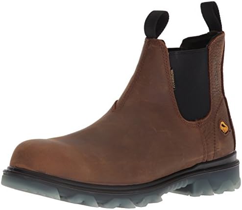 WOLVERINE Men's I-90 Waterproof Composite-Toe Romeo Slip-On Construction Boot, Brown, 11 M US