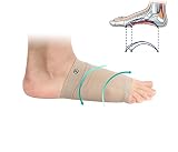 PEDIMEND Podtrzymuje łuk rękawy dla płaskich stóp z otworami - łagodzi zapalenia powięzi podeszwy - dla płaskich bolesnych stóp - poprawia krążenie krwi - unisex - pielęgnacja stóp (4 pary - 8 szt.)