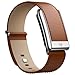 WHOOP MG LeatherLuxe Band – Genuine Italian Leather Accessory for Health, Fitness, & Wellness Wearable – ECG Compatible – Not Compatible with Gen 4 – Straight Chestnut/Cream with Titanium, Size L