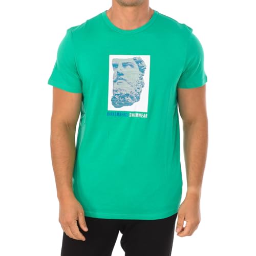 Bikkembergs T-shirt premium en coton vert pour homme elegant