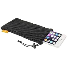 Nylon Mesh Pouch Bag with Chain and Loop Closure for Sharp Leica Leitz Phone 1 2021 - Black