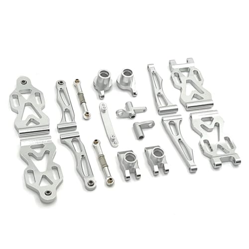 Kit de pièces SCY 16101 en métal argenté renforcé pour voiture RC 1/16