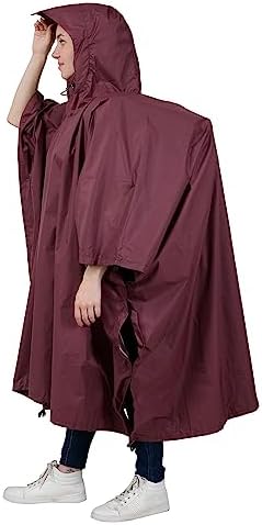 ROCKSPORT Unisex Outdoor Rain Poncho for Adult,Multi Use, Waterproof, Lightweight, Reusable & Packable, One Size Fits Most