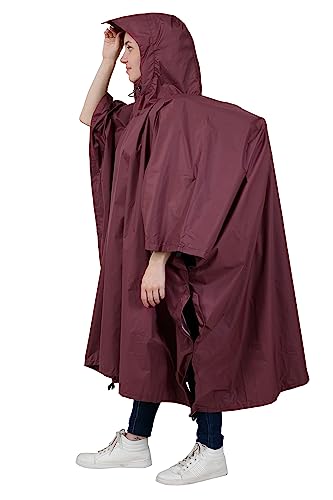 Image of ROCKSPORT Unisex Outdoor Rain Poncho for Adult,Multi Use, Waterproof, Lightweight, Reusable & Packable, One Size Fits Most