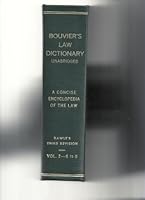 Bouvier's Law Dictionary Unabridged Rawle's Third Revision Vol. 2 - G to O B00HP4UJH8 Book Cover