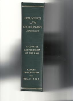 Hardcover Bouvier's Law Dictionary Unabridged Rawle's Third Revision Vol. 2 - G to O Book